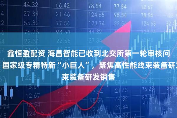 鑫恒盈配资 海昌智能已收到北交所第一轮审核问询函：国家级专精特新“小巨人”，聚焦高性能线束装备研发销售